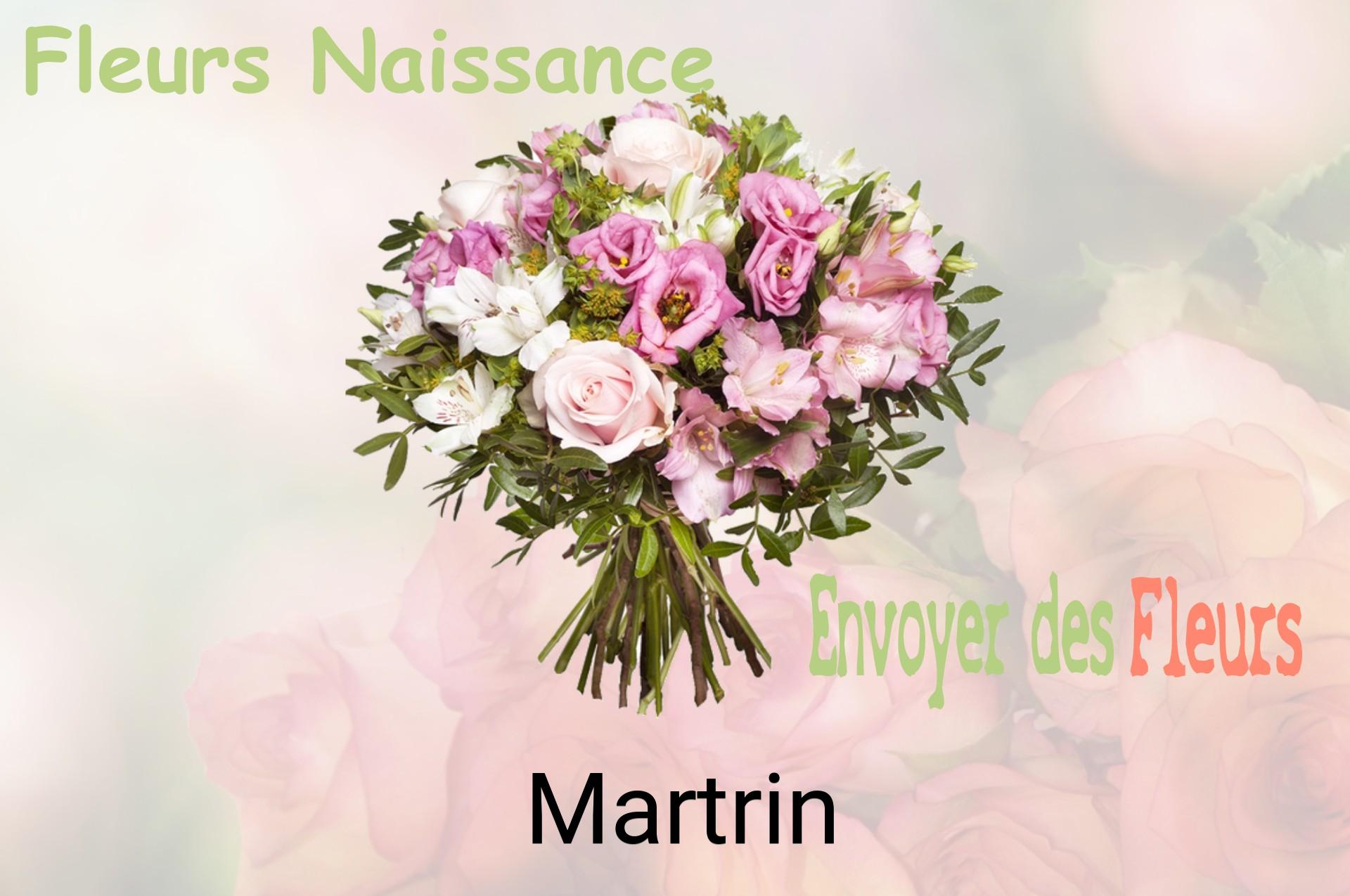 Bouquet de fleurs de naissance livré à Martrin